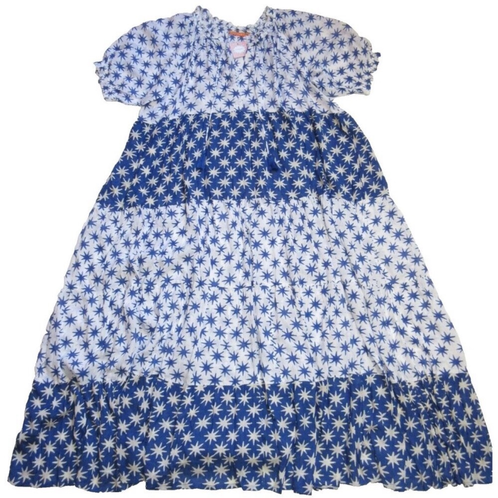 ISO: Oliphant Blue and White Star Maxi Dress in L or XL